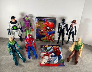 Marvel Spider-Man Action Figures and Books Bundle