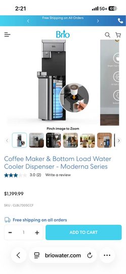 Brio Moderna Coffee Maker & Bottom Load Water Cooler