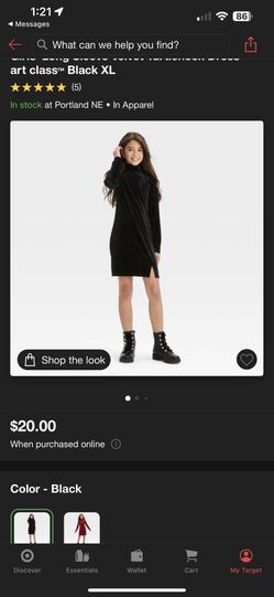 Girls Black Dress New 