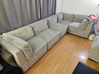 Corner Sectional Sofa Couch with Ottoman