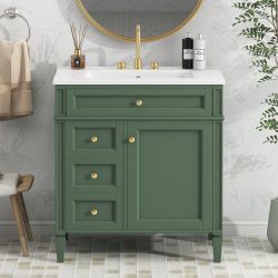 Brand New Sealed 30'' Bathroom Vanity with Top Sink, Modern Bathroom