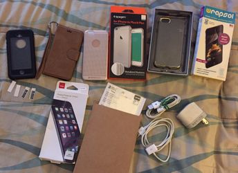 Case for iPhone 5, 6, 6 Plus, 7 and screen Procter and chargers