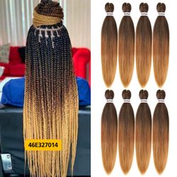 30" Ombre Yaki Braiding Hair for Women Daily Party Cosplay #46E327014
