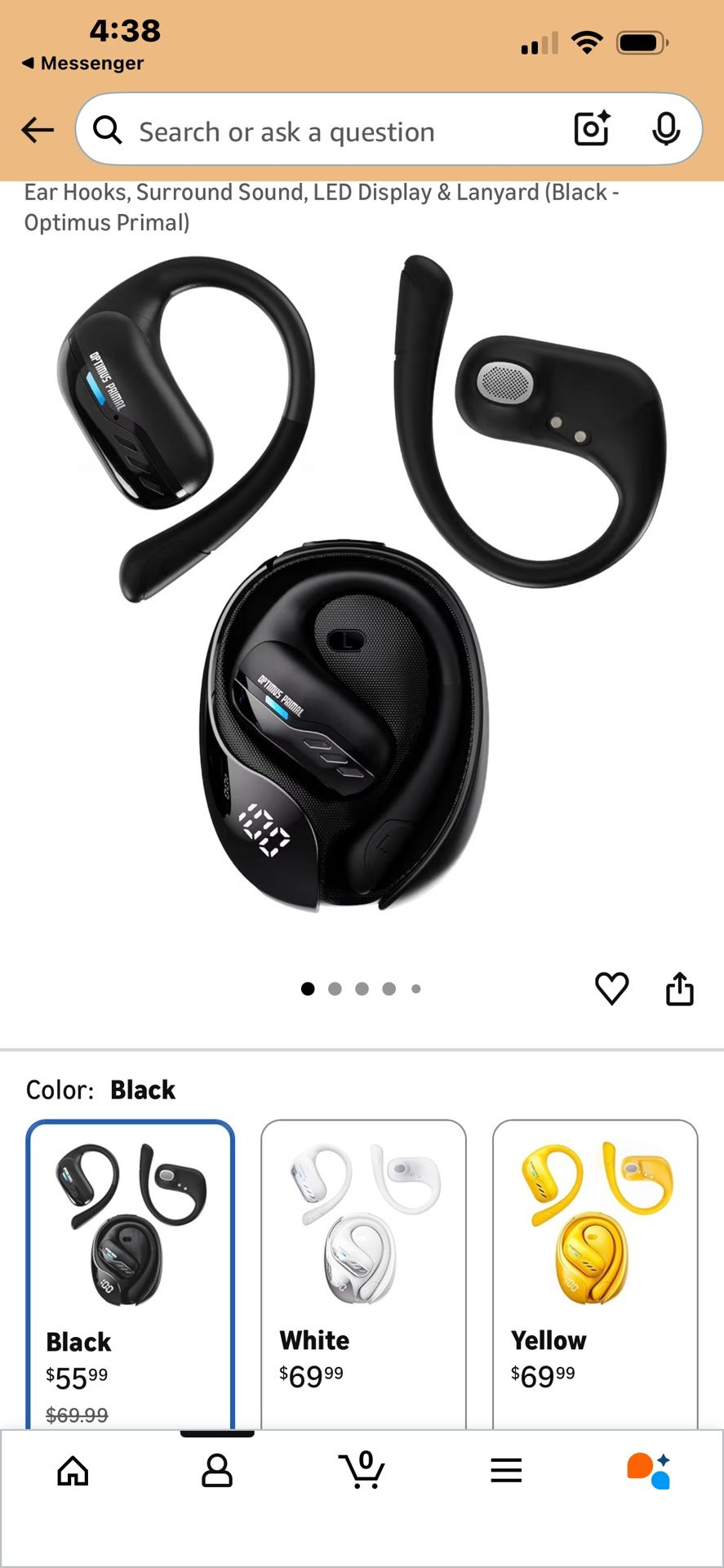 Transformers Open Ear Wireless Headphones Bluetooth