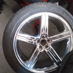 Clean Chrome..22. Inch.  Iroc Rims...Ford..Or..Chevy.... Great Tires