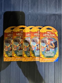 5x Lorcana Wilds Unknown Blister packs