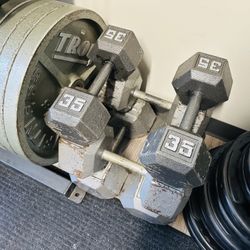 35lbs Hex Dumbbells - Workout - Gym Equipment