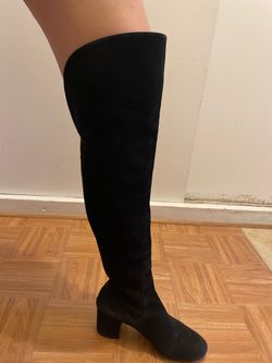 Cole Haan Black Suede Above the knee boots 6 1/2 Fall winter