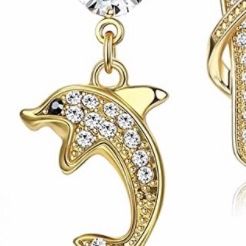 dolphin belly button rings