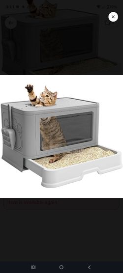 Enclosed cat litter box