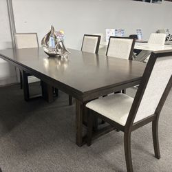 Wooden Style Dining Table W/ 4 Free Chairs For Sale ( We Deliver) Black Friday Pre-sale Now!