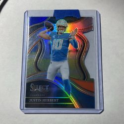 Justin Herbert /35 Die-Cut Football Card