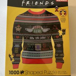 AQUARIUS - Friends TV Series Ugly Christmas Sweater Shaped 1000 Piece Jigsaw Puzzles