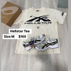 Asics Kayano 14 Silver Cream & Hellstar Tee