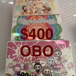 COMPLETE MOSTERS LABUBU SET (Have A Seat, Exciting Macarons, Big Into Energy)