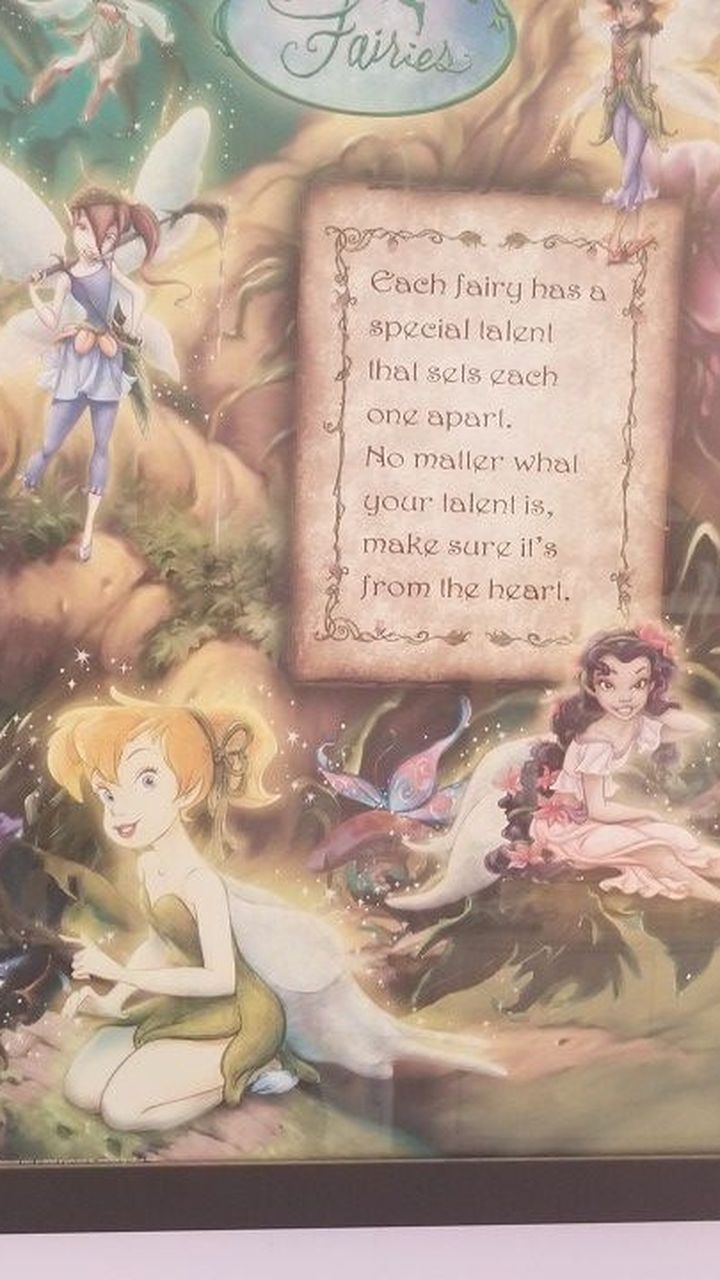 Disney Tinkerbell Fairies Wall Frame 21x26