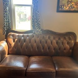 Leather Couch Vintage $60