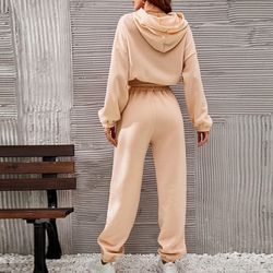 Jumpsuits for Women Fall Casual Sweatsuits Long Sleeve Zip Sweatshirts Jogger Sweatpants One Piece Romper Outfits