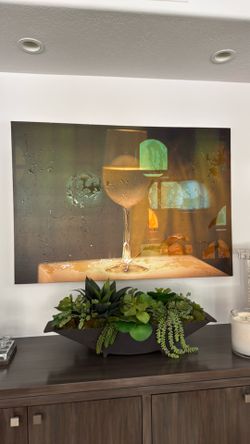 White wine acrylic wall art