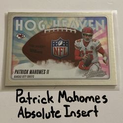 Patrick Mahomes Kansas City Chiefs All-Pro QB Absolute Short Print Insert Card. 