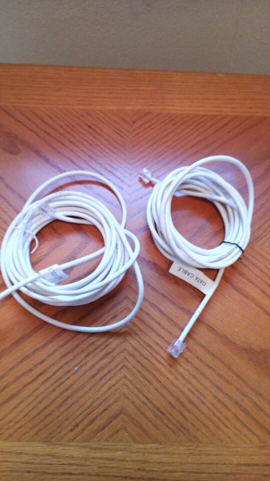 Two 15 foot /data cable /broadband
