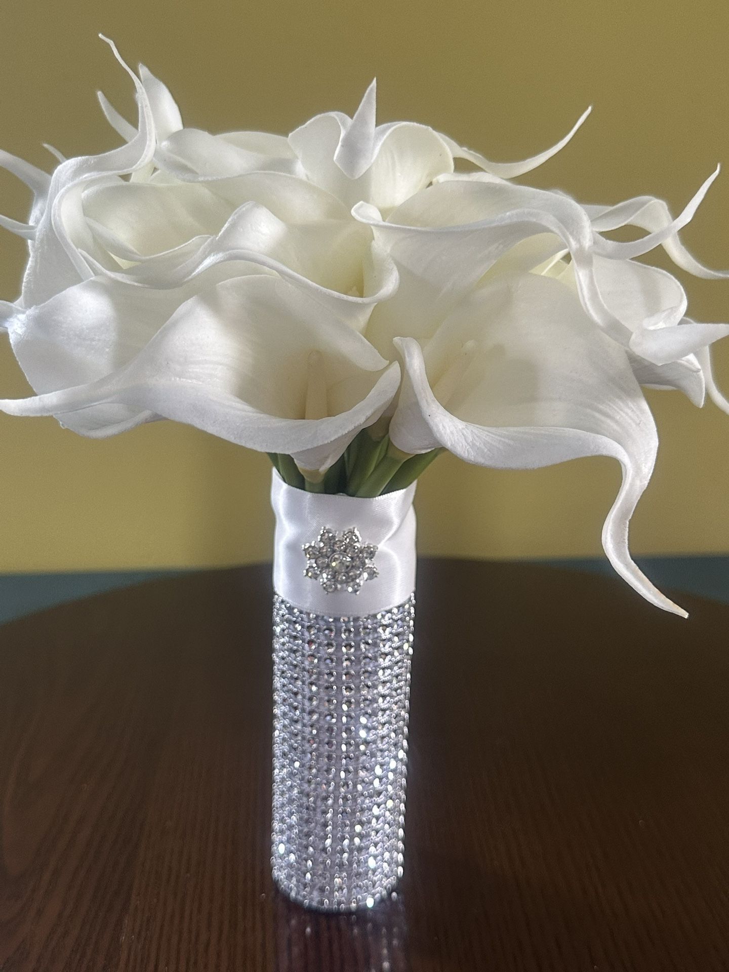 White Lilly Bridal Bouquet