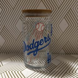 Dodgers Libbey Glass Can