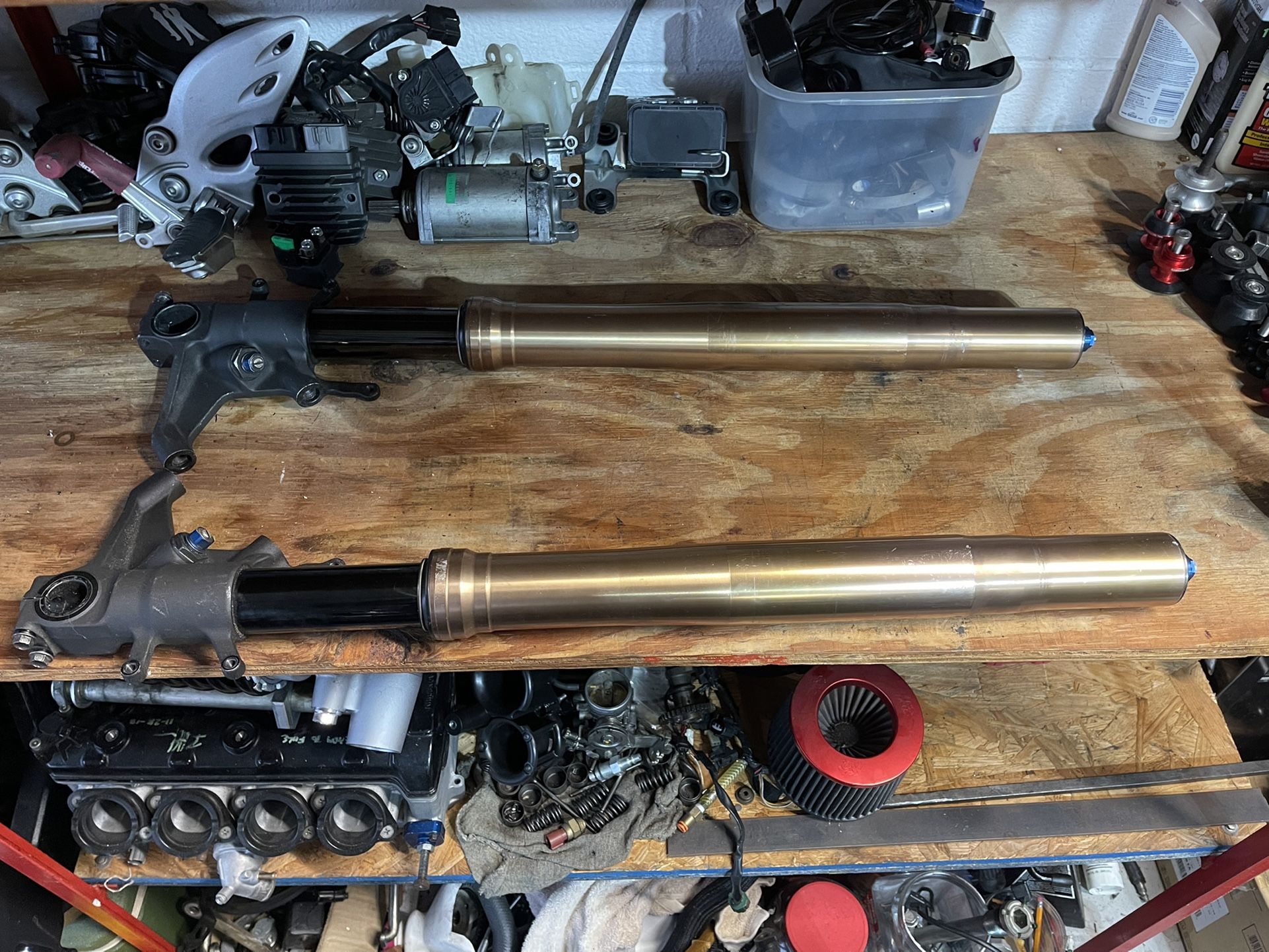 Suzuki Gsxr & Hayabusa Forks, Oil Pan, Mirrors, Carbon Fiber Covers