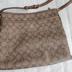 Coach leather messenger bag. With wallet