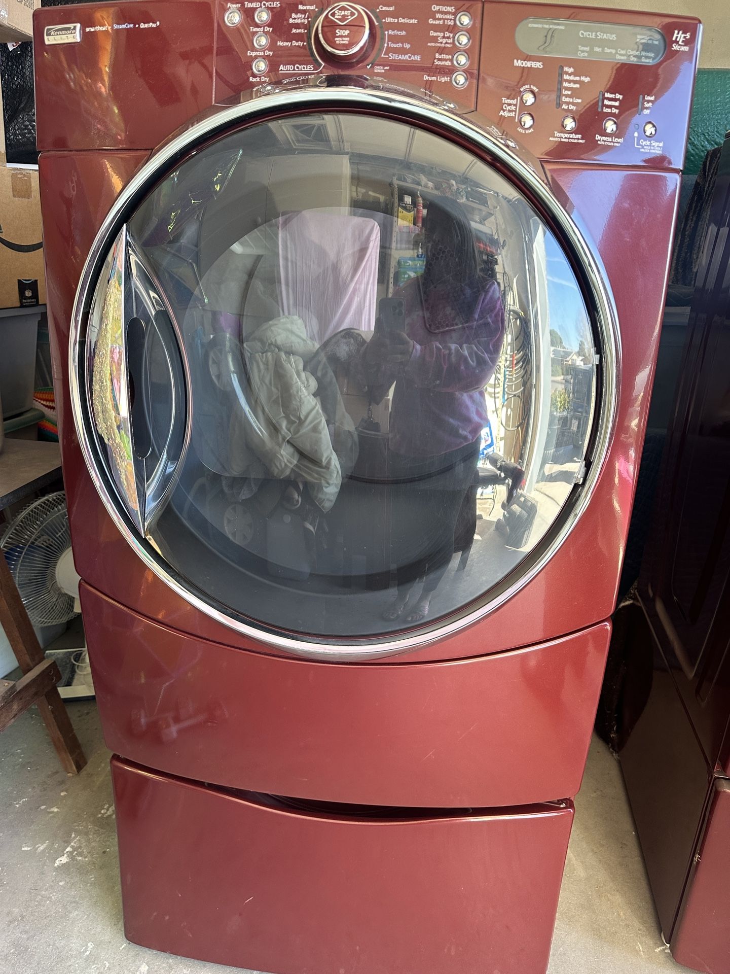 Kenmore Elite Maroon Washer & Dryer