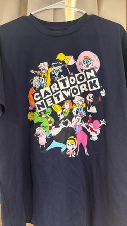 Cartoon Network Johnny B Dexter Lab Ed Eddy Courage Classic Navy T Shirt Large