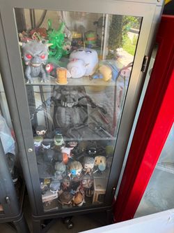 Pop funko and trophy cases