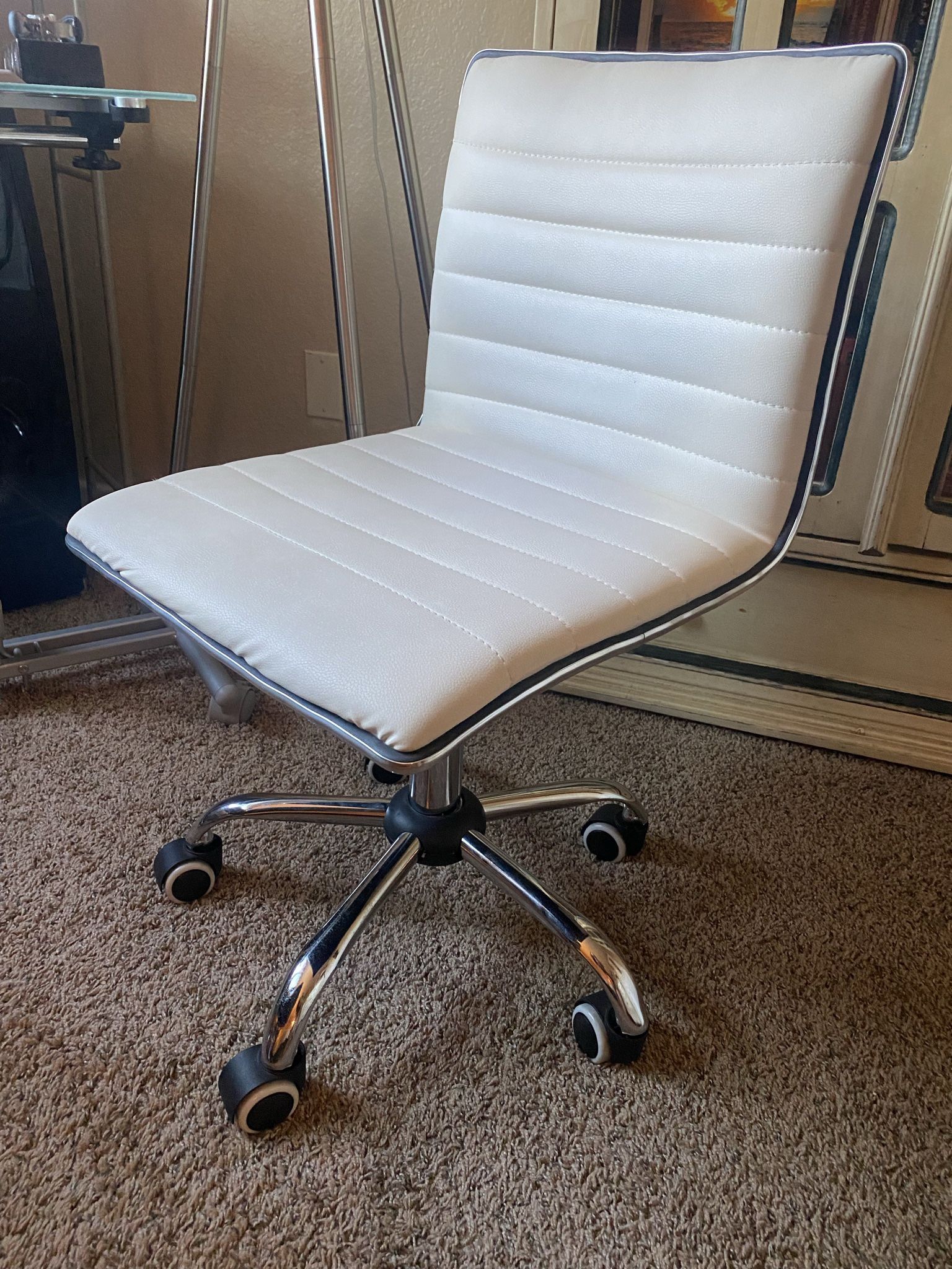 White Leather Office Chair