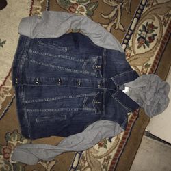 Denim Jean Jacket Hoodie! $10