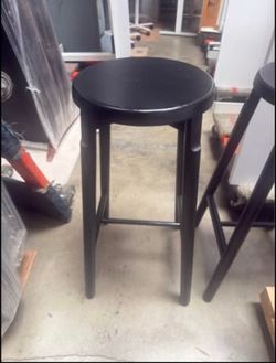 Black Wooden Bar / Counter Bar Stools