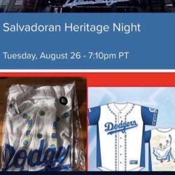 Los Angeles Dodgers Salvadoran Heritage Night Jersey SGA 8/26/25 XL