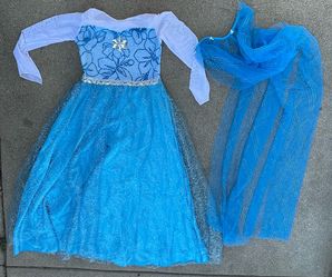 FROZEN ELsA BLUE DRESS AND CAPE kids 4-6 FIRM PRICE. IN EAGLE ROCK