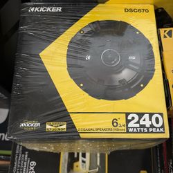 Kicker 6.75” Speakers Dsc670 Brand New 