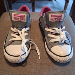 Gray And Pink Converse All Star Shoes