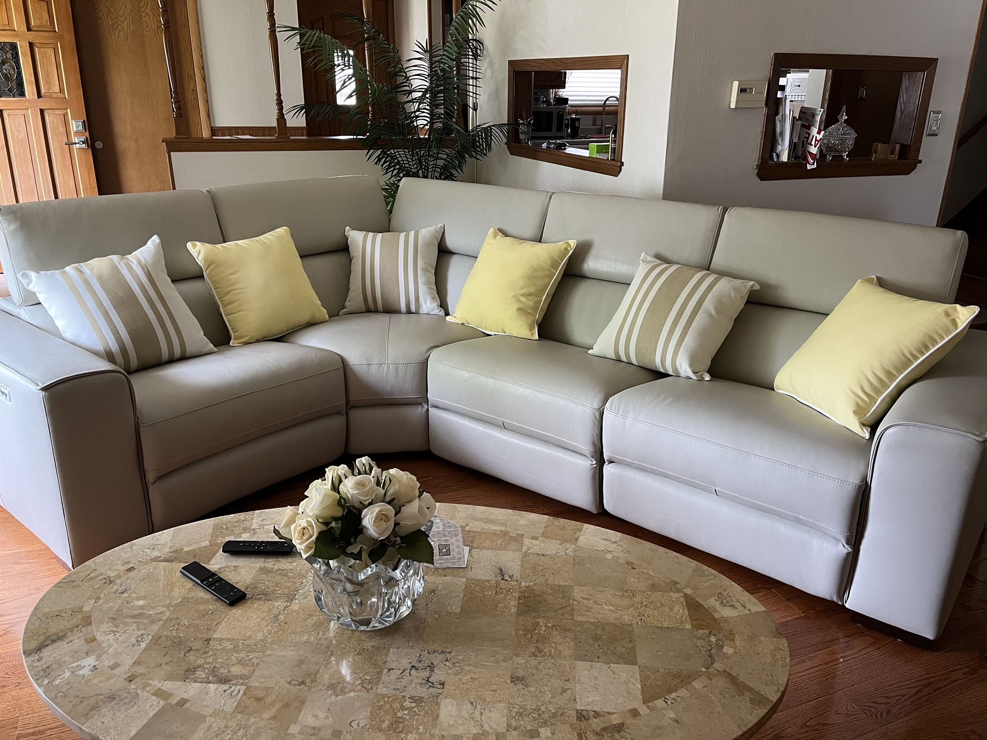 New Leather Sectional