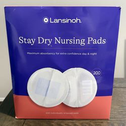 Lansinoh Stay Dry Disposable Nursing Pads, Soft and Super Absorbent Breastfeeding Pads, 147 count