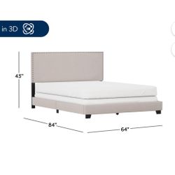 Bed frame With New Plush Cooling Mattress 