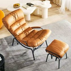 OVIOS Living Room Accent Chair Ergonomic Rocking Recliner Chair with Ottoman NEW