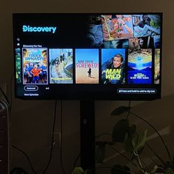 Sharp 44 Inch TV With Roku And Metal Tv Stand