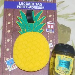 🍍🥥Pineapple Colada Bath & Body Works Pocketbac & 'On The Go'🍍 Luggage Tag 2 pc. set (Local pickup: $10)