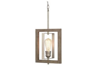 Home Decorators Palermo Grove 1-Light Antique Nickel Mini-Pendant