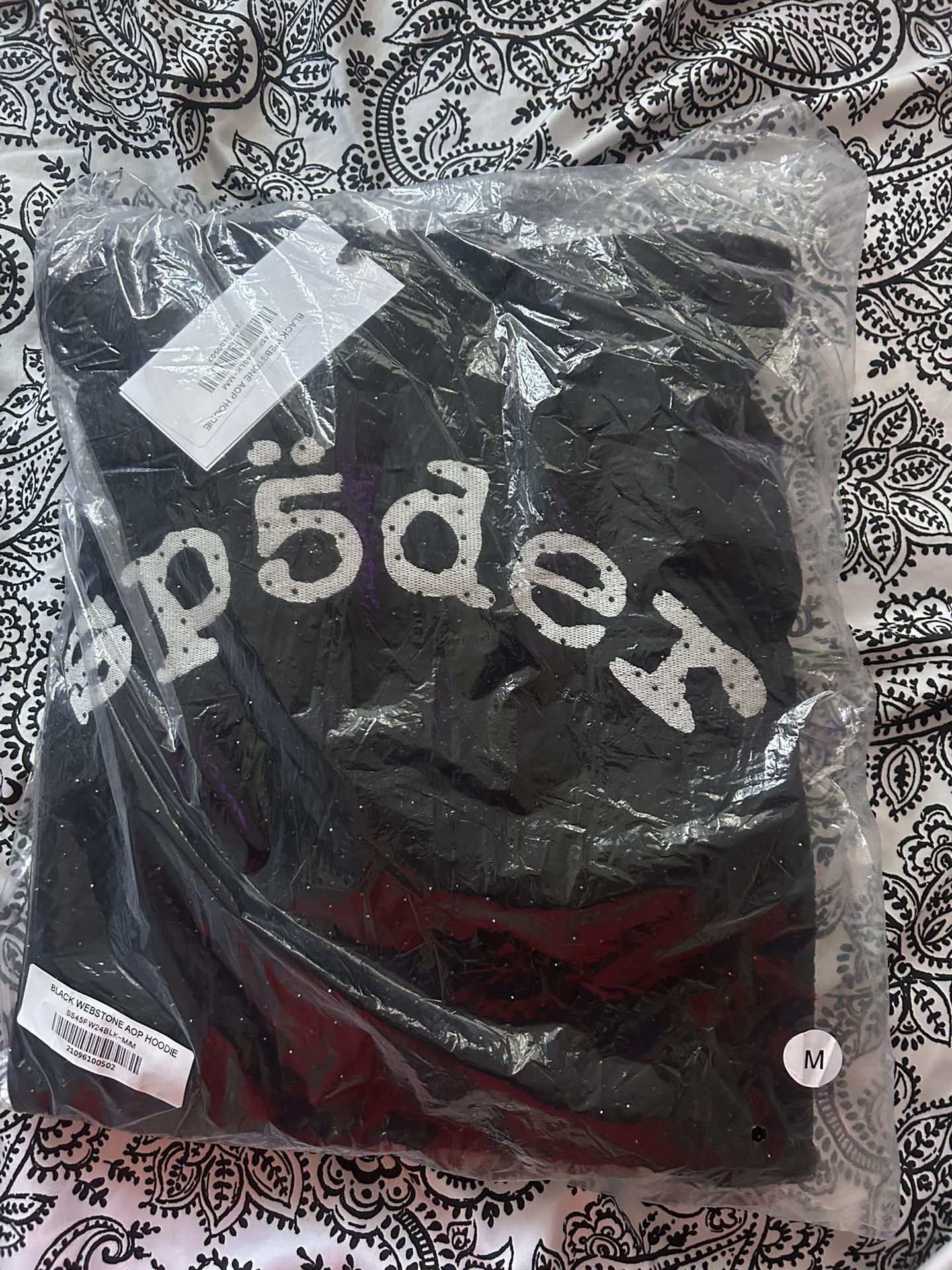 Brand New Sp5der VVS Hoodie Black Size M