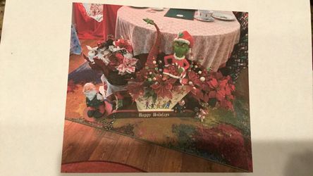 Decorative Wooden Christmas Sleigh. With a music box