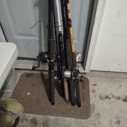 10 Heavy Fishing Rod+ 4 Big Reels 