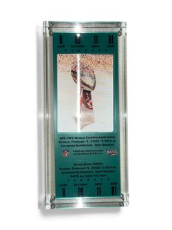 Super Bowl 36 Full Ticket 2002 Patriots Rams Tom Brady 1st SB Win Superdome